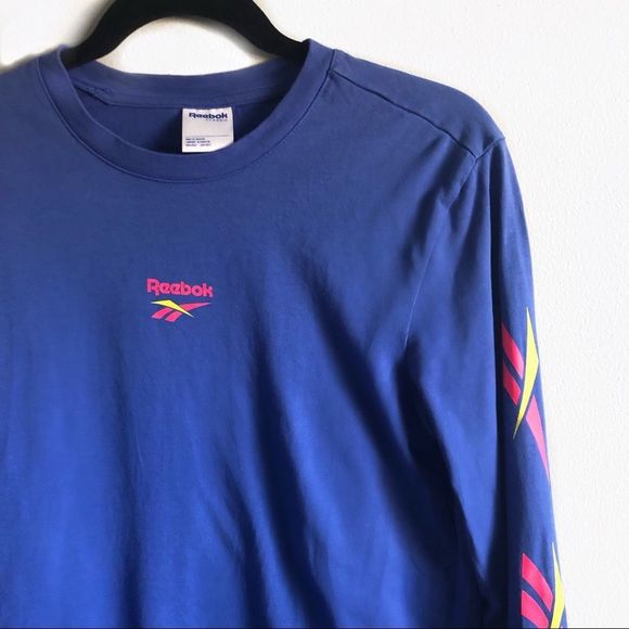 Reebok Long Sleeve T-Shirt With Vector Logo Sleeve - Picture 6 of 9